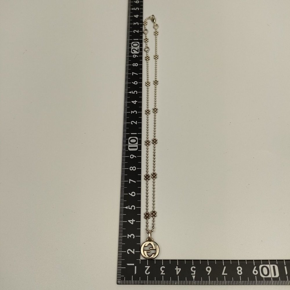 Gucci Sterling Silver Interlocking G Cluster Chai… - image 6